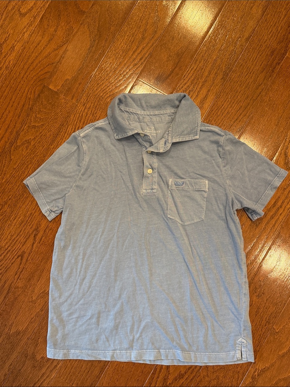 Boys Vineyard Vines Light Blue Pocket Polo Shirt